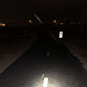 Headlamp demonstration showing few to no shadows